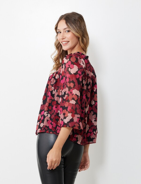 Blusa Lurex BORDEAUX/MULTI