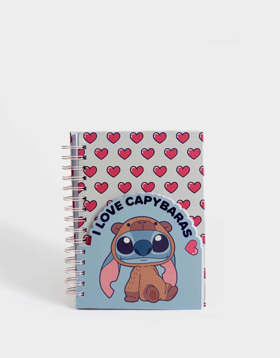 Cuaderno A5 ''stitch Capybara'' - Combinacion Multicolor 