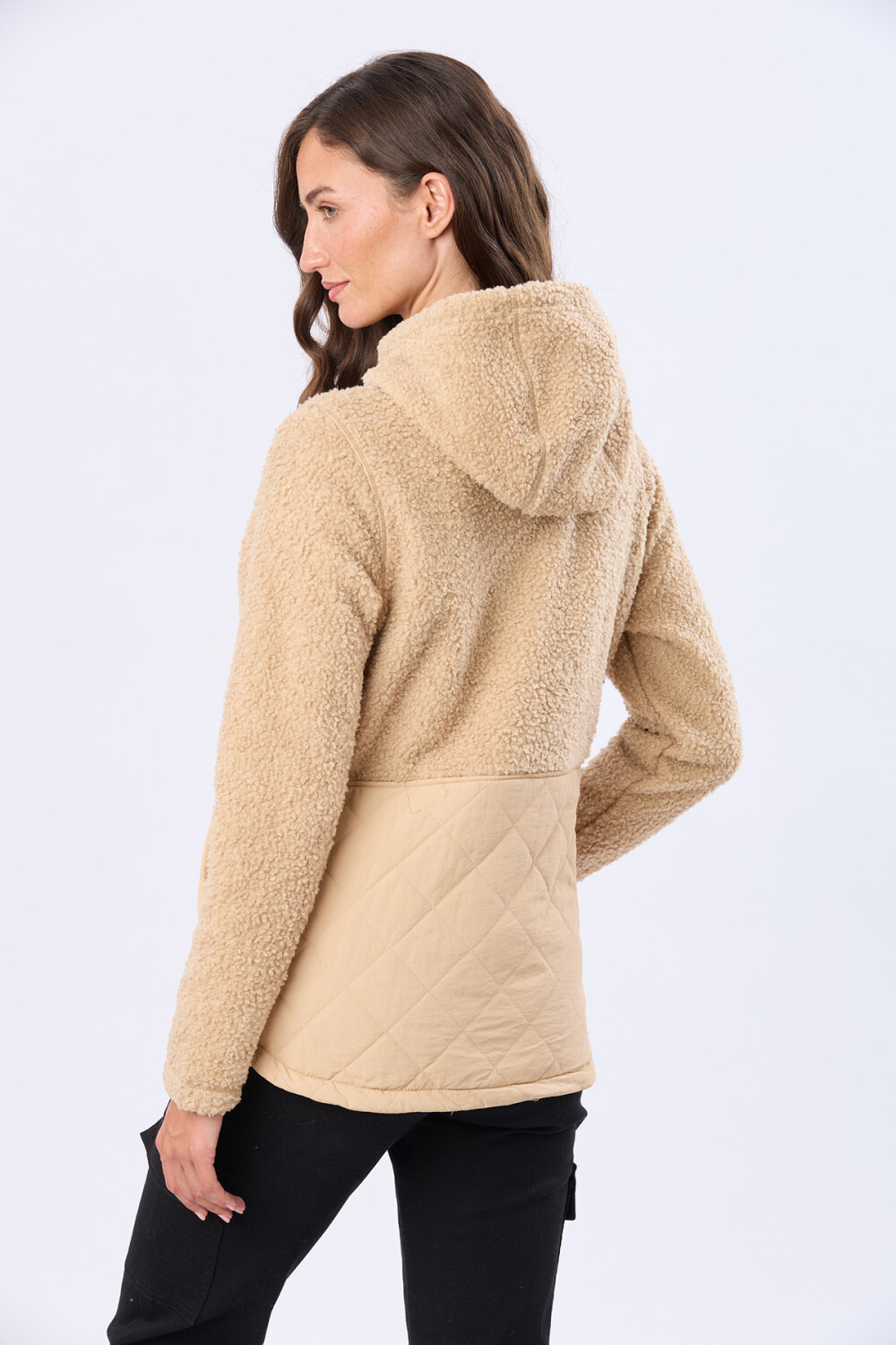 CAMPERA DE ABRIGO CON CAPUCHA Beige