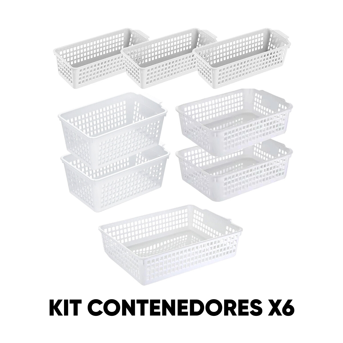 Kit De Contenedores Cuadrille Blanco X8 