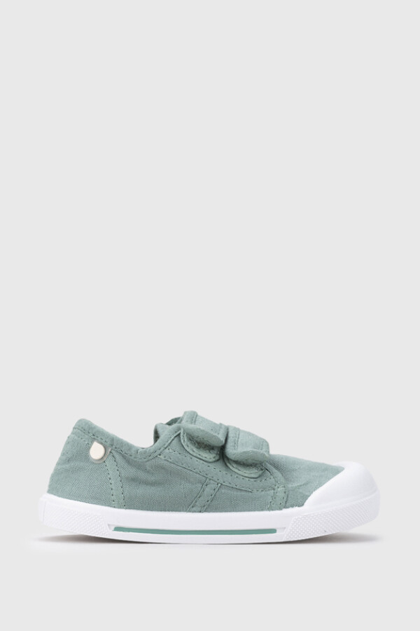 Zapatilla dos velcros canvas v nuevo matcha Verde