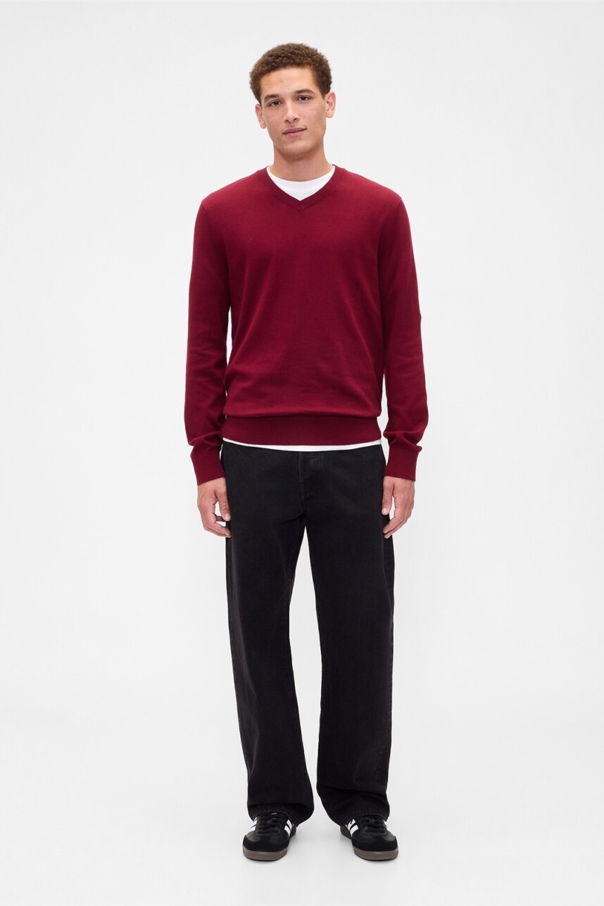 Buzo Algodón Cuello V Hombre Red Delicious