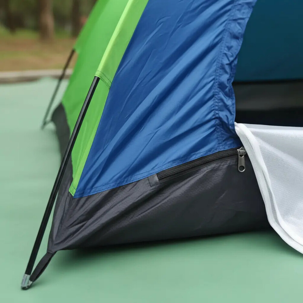 Carpa Iglú De Camping Para 4 Personas AZUL Y VERDE