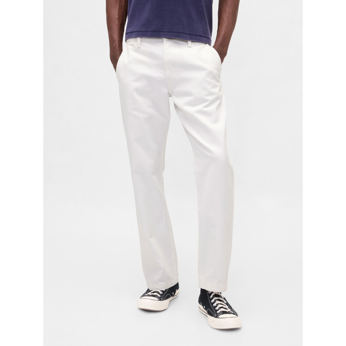 STRAIGHT FIT WHITE TROUSER - WHITE V2 GLOBAL 2 