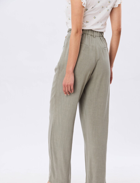 PANTALÓN DE LINO Verde