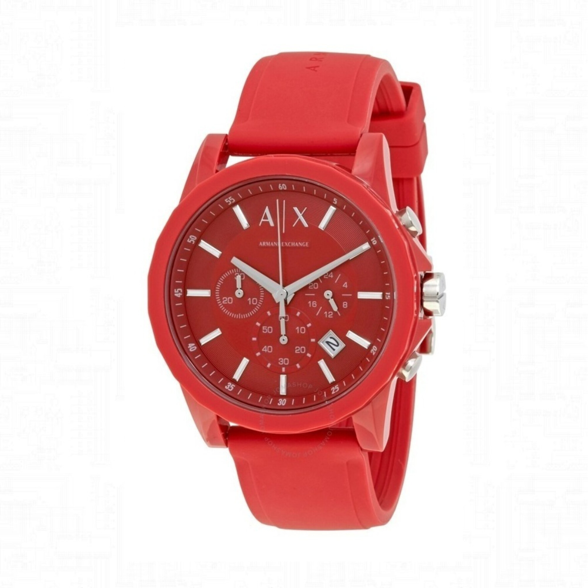 En detalle Encadenar Mount Bank Reloj Armani Exchange Fashion Silicona Rojo — WatchMe