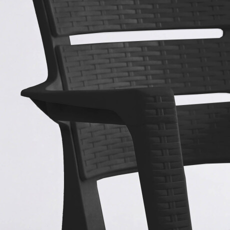 Silla Jardín Rattan Apilable UV 150kg Exterior Turca Negro