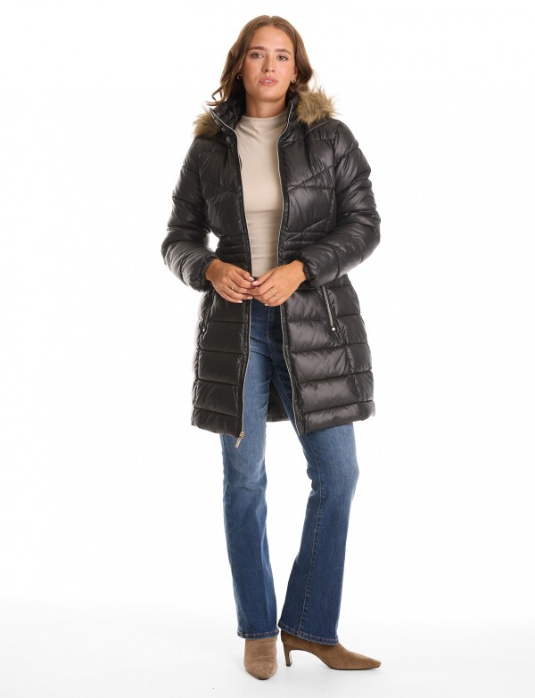 Campera Abrigo Calce Entallado NEGRO