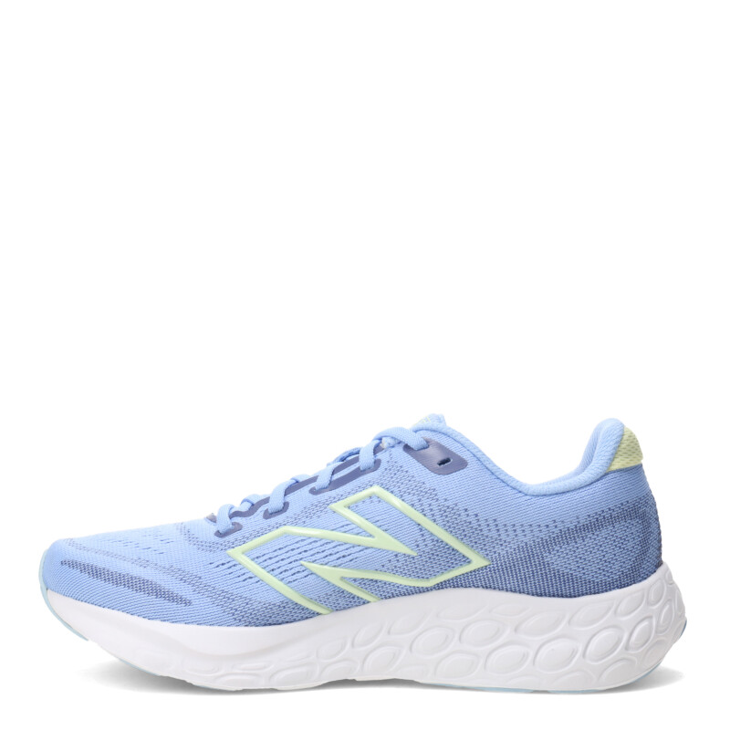 Championes de Mujer New Balance Fresh Foam 680 V8 Celeste - Verde Lima