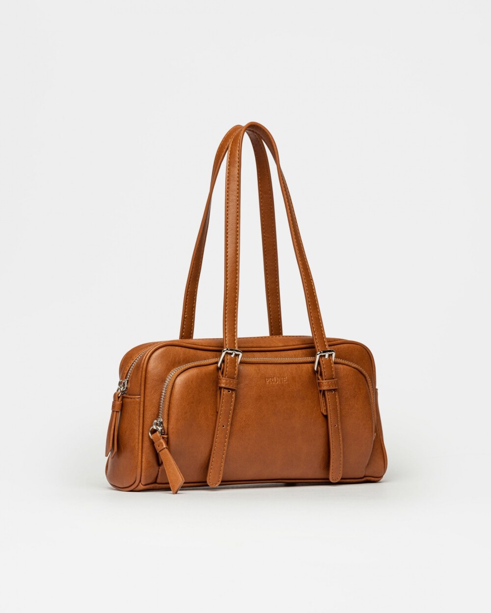 Cartera al hombro Lagoon en efecto cuero liso Cuoio