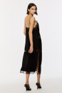 VESTIDO LARGO ENCAJE Negro