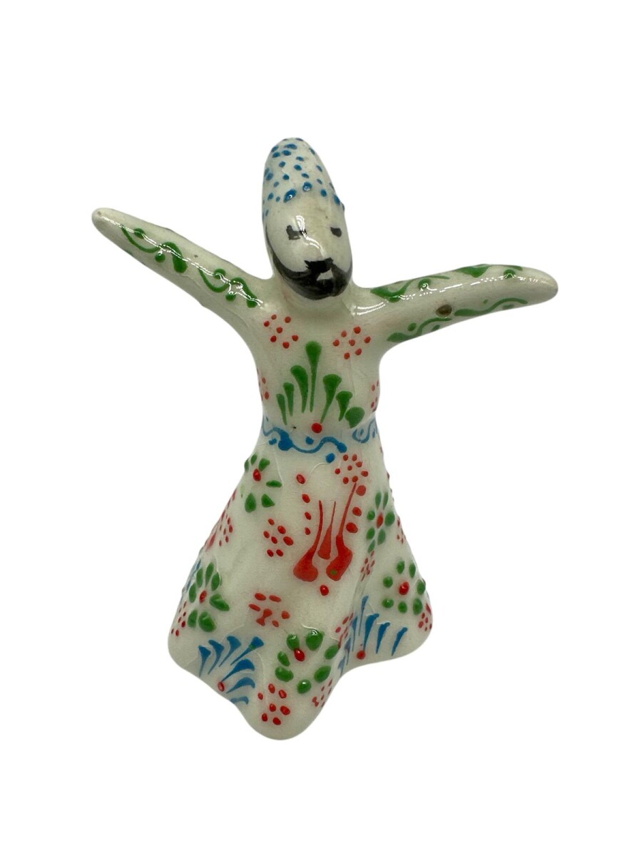 Derviche danzante cerámica pintado - Blanco 