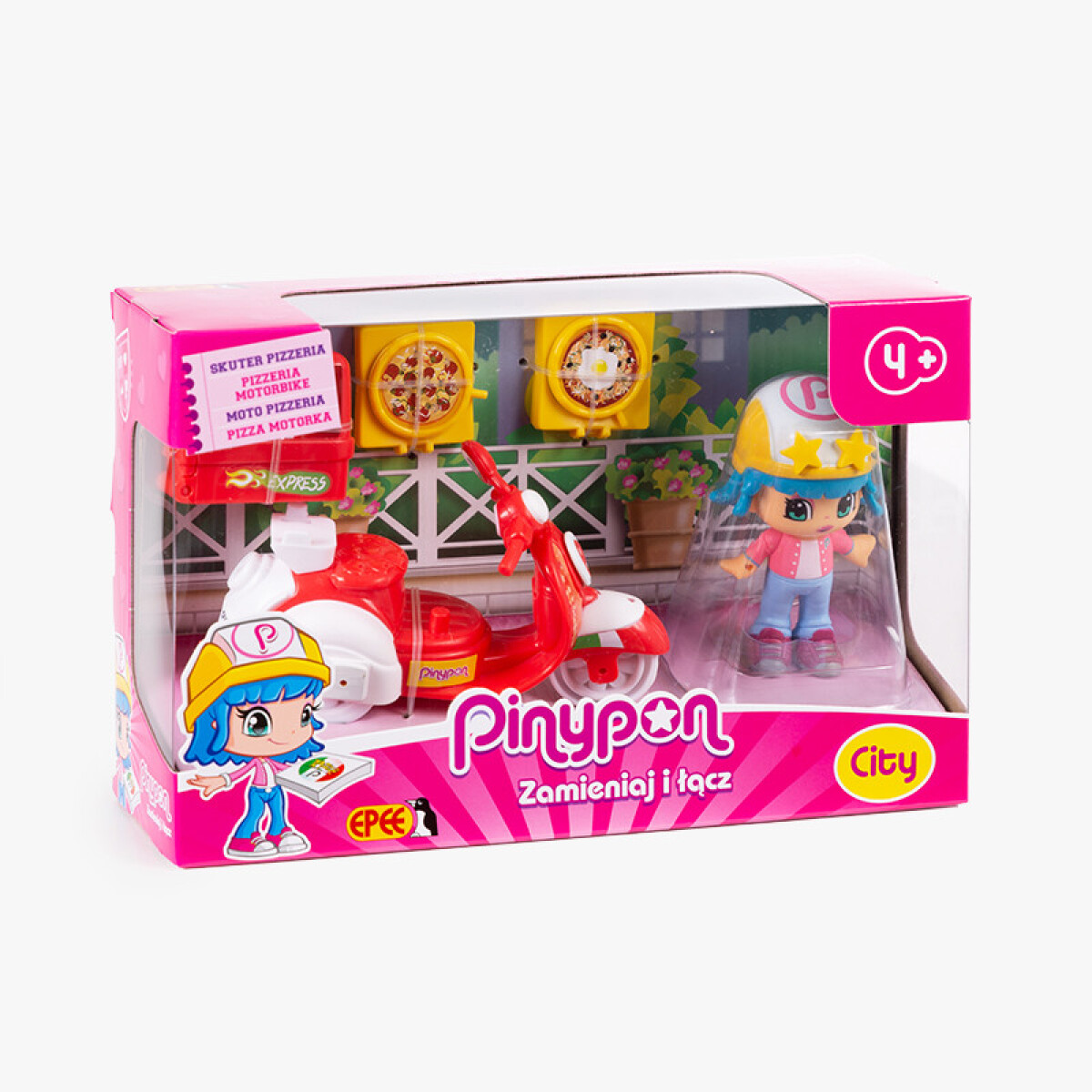 Pinypon Reparto De Pizza En Motocicleta 