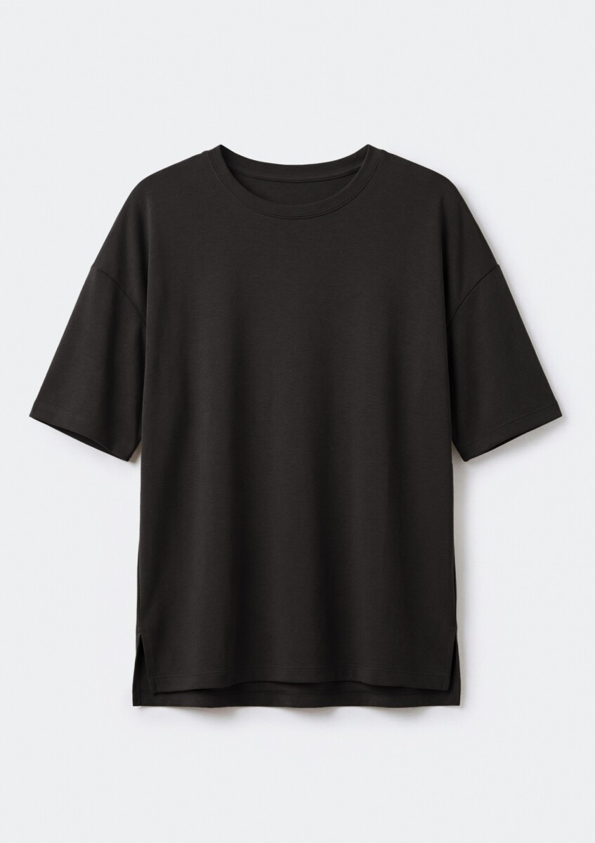 CAMISETA MANGA CORTA - NEGRO - NEGRO 