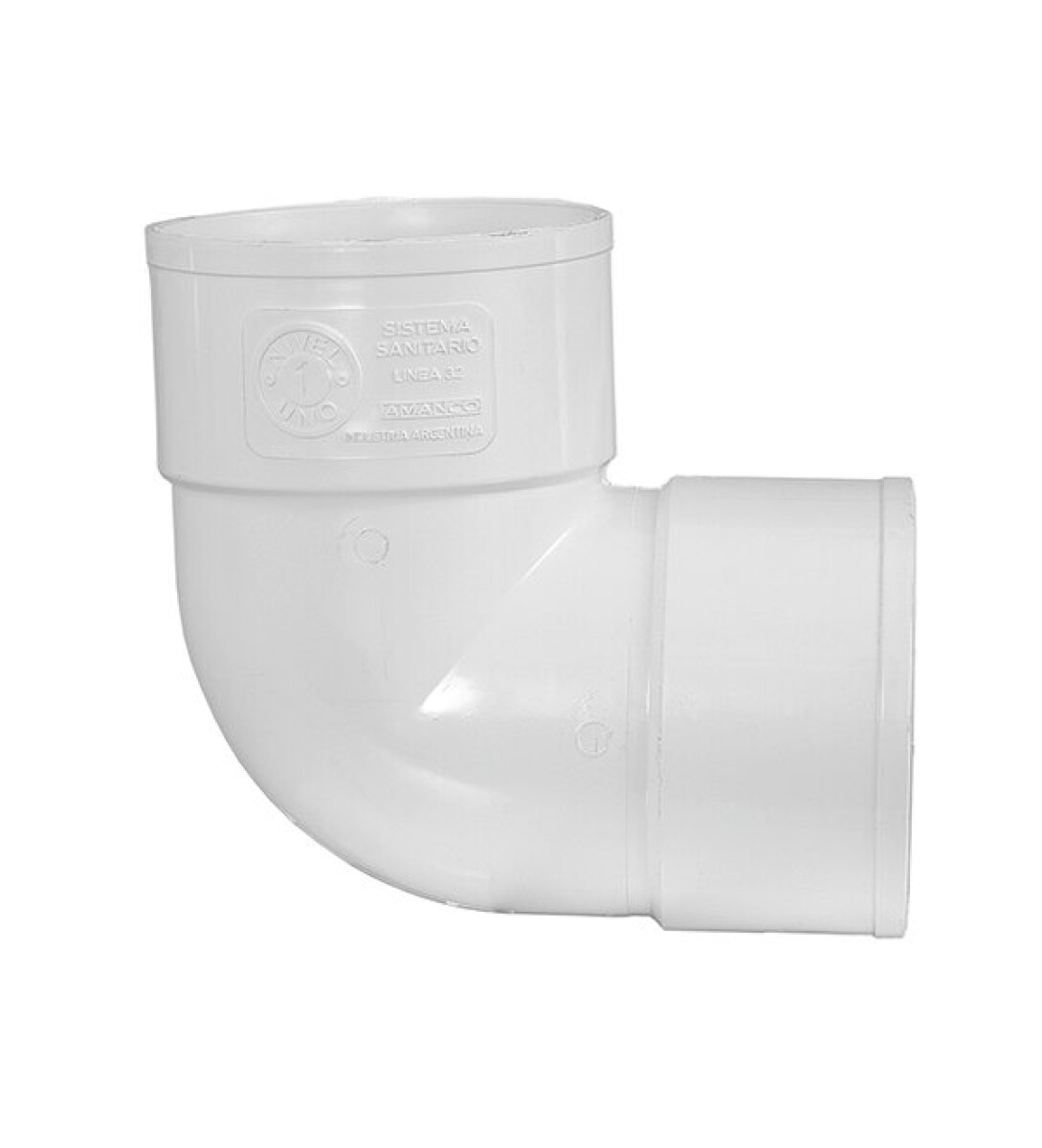 Codo Pvc Nivel 1 90° Hh 63mm. 