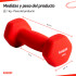 Mancuerna 1KG Revestida De Neopreno Rojo Mancuerna 1KG Revestida De Neopreno Rojo