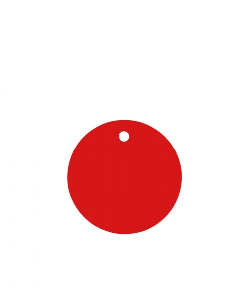 Tag circular liso ROJO