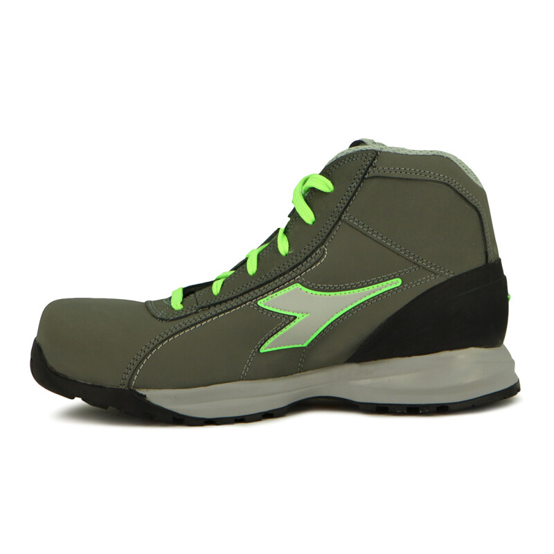 Bota De Seguridad Diadora Utility S3 Hro Src Gris-verde Fluo