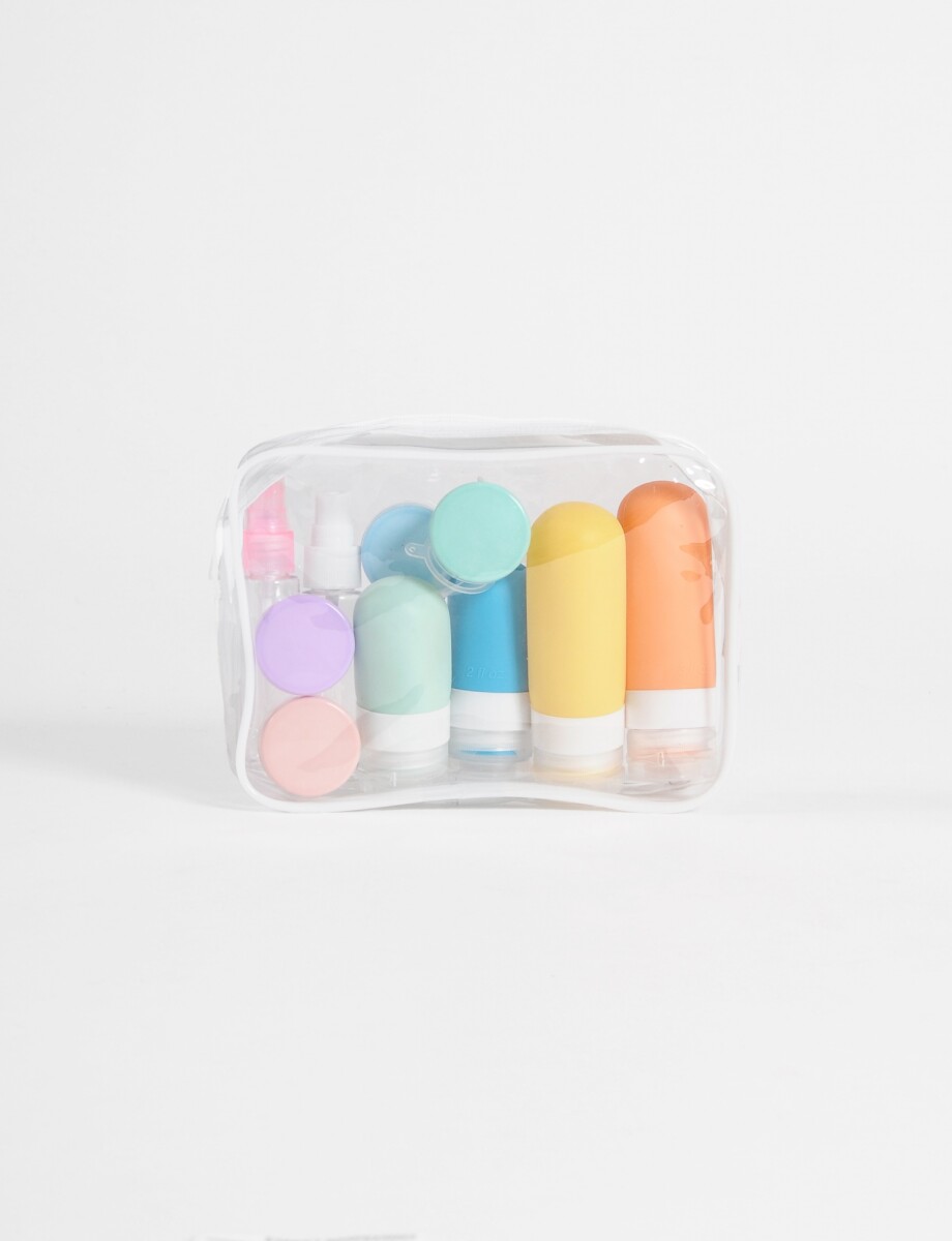 Set de frascos de viaje 9 pcs - multicolor 