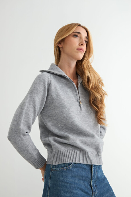 BUZO OLMO 1/2 CIERRE NEGRO