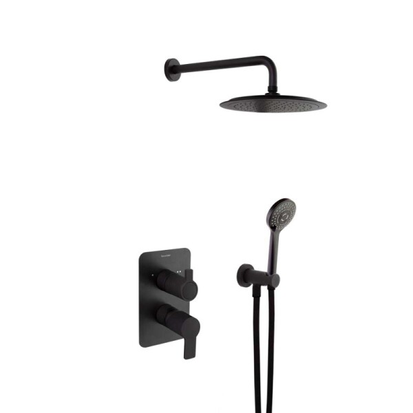 CONJUNTO MONOCOMANDO NEGRO MATE TELEDUCHA Y ROCIADOR S941502RP240NM Conjunto Monocomando Negro Mate Teleducha Y Rociador S941502rp240nm