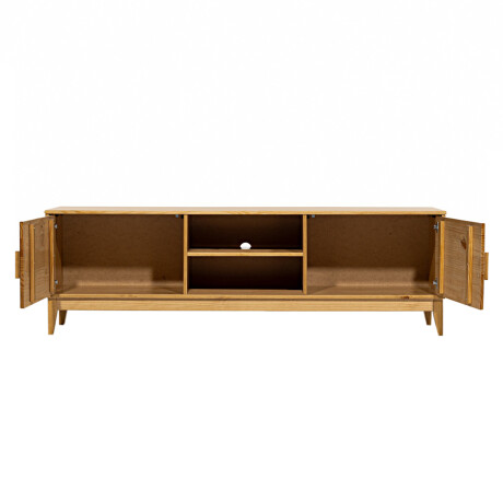 Rack para tv - Madera maciza - 2 Puertas Marrón