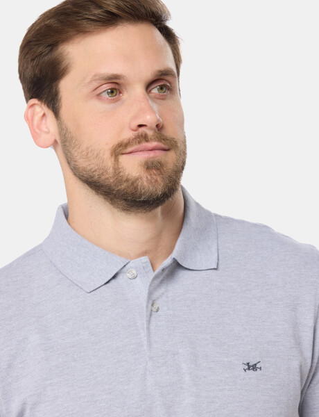REMERA POLO LISA PIQUÉ Gris