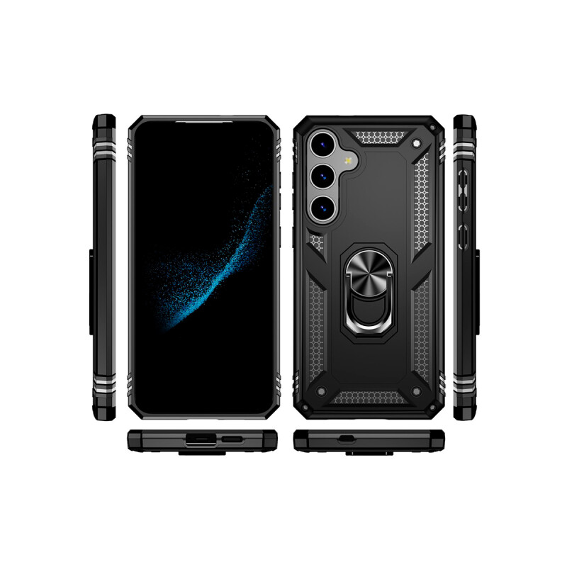 Protector rígido Samsung Galaxy S24 con anillo color negro Protector Rígido Samsung Galaxy S24 Con Anillo Color Negro