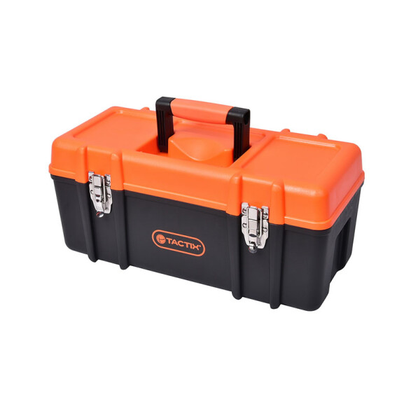 Caja herramientas negra tapa naran 20" broc metal TT0254