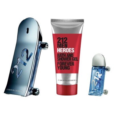 Perfume 212 Heroes Edt 90ml+b. Lotion 100ml+miniatura Perfume 212 Heroes Edt 90ml+b. Lotion 100ml+miniatura