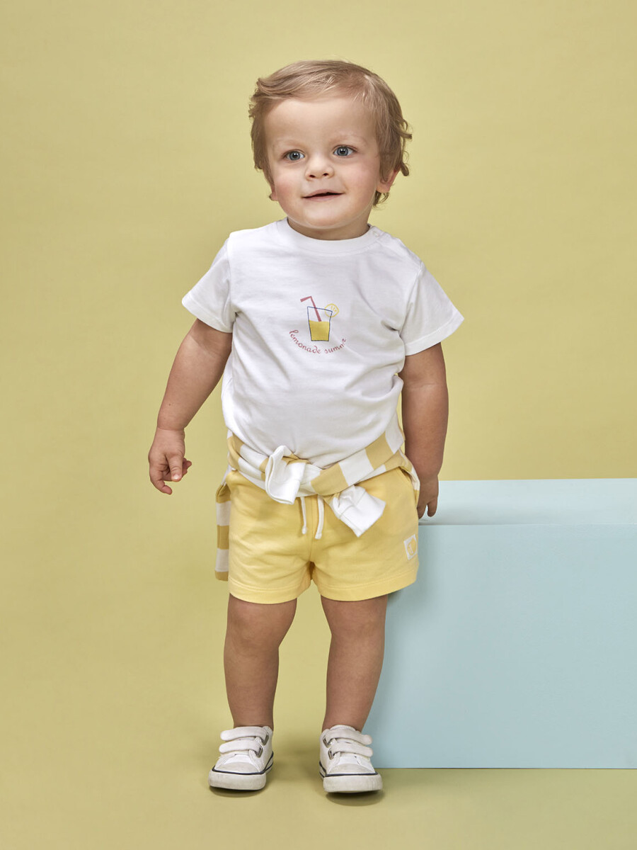 Camiseta Estampado Limonada Blanco