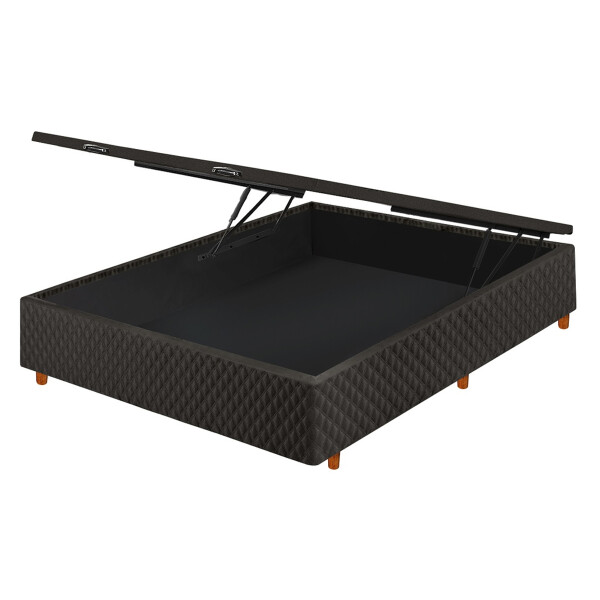 CAMA 2PL con BAUL 138 x 188 x 30 Preto Cuadriculado N/A