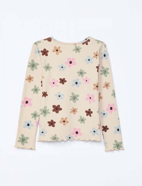 BLUSA DE NIÑA ESTAMPADA BEIGE