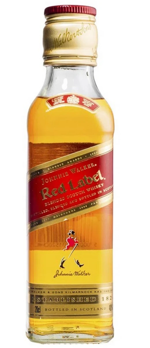 WHISKY JOHNNIE WALKER RED LABEL PETACA 200 CC 