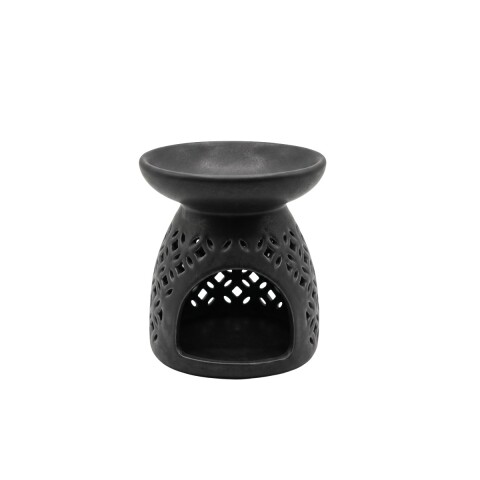 QUEMADOR CERAMICA NEGRO 10X11CM Unica