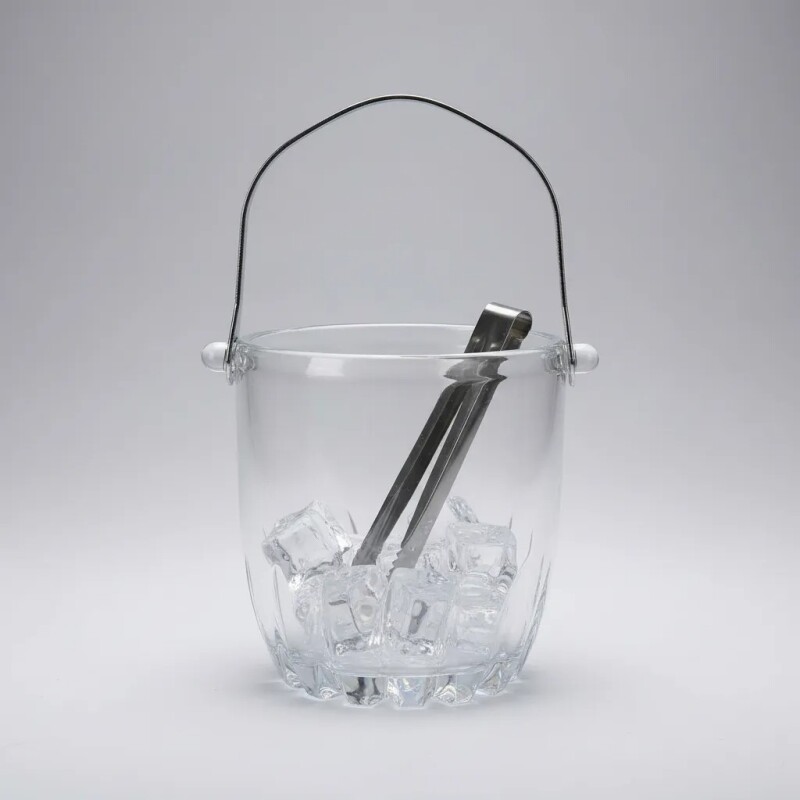 Hielera De Vidrio Con Asa De Metal Y Pinza - X-ICE Hielera De Vidrio Con Asa De Metal Y Pinza - X-ICE