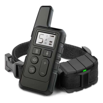 Collar Antiladridos Control Remoto Sumergible Entrenamiento Variante Color Negro