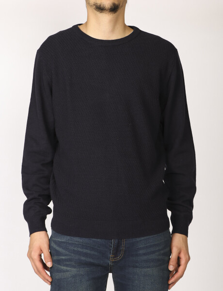 470987 SWEATER HARRINGTON LABEL Azul Oscuro