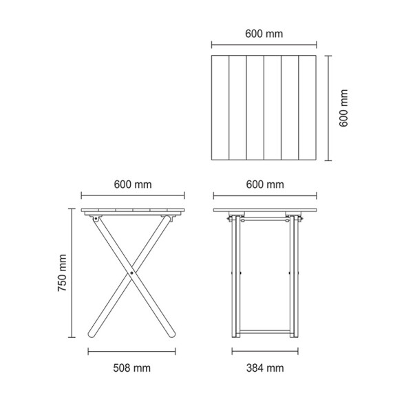 Mesa plegable de madera "BEER" TB7112