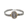 Pulsera Virgen milagrosa-Plata y Oro-Sin Piedra-PU5016 sinpiedra