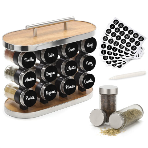 Especiero Para Condimentos Cocina 12 Frascos Organizador Acero Inoxidable Imback Especiero Para Condimentos Cocina 12 Frascos Organizador Acero Inoxidable Imback