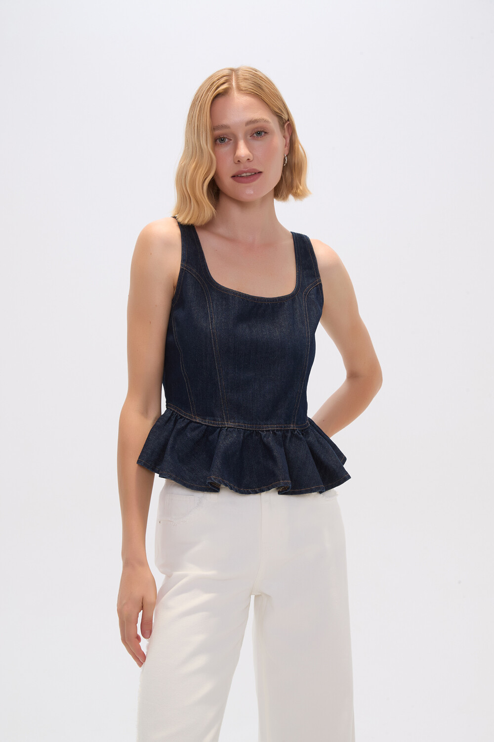 Tops Ecunea Azul Oscuro