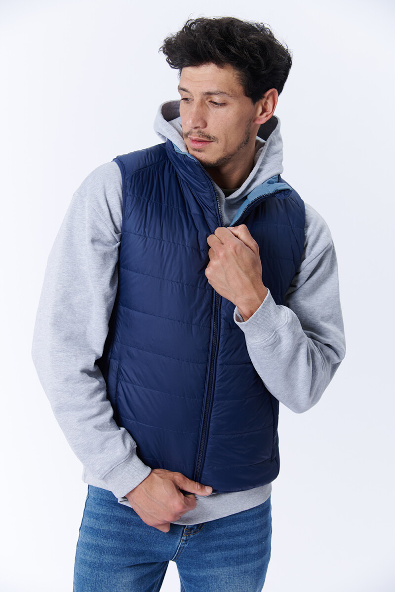 Chaleco abrigo reversible Azul