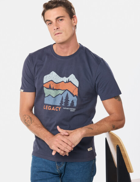 REMERA ESTAMPADA Azul
