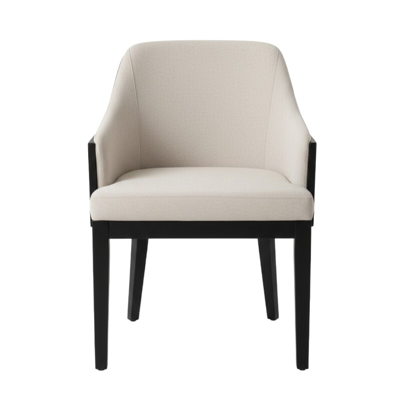 POLTRONA DE LINO BEIGE CL 54X50X85CM Unica