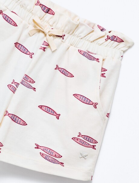 SHORT INFANTIL ESTAMPADO BEIGE