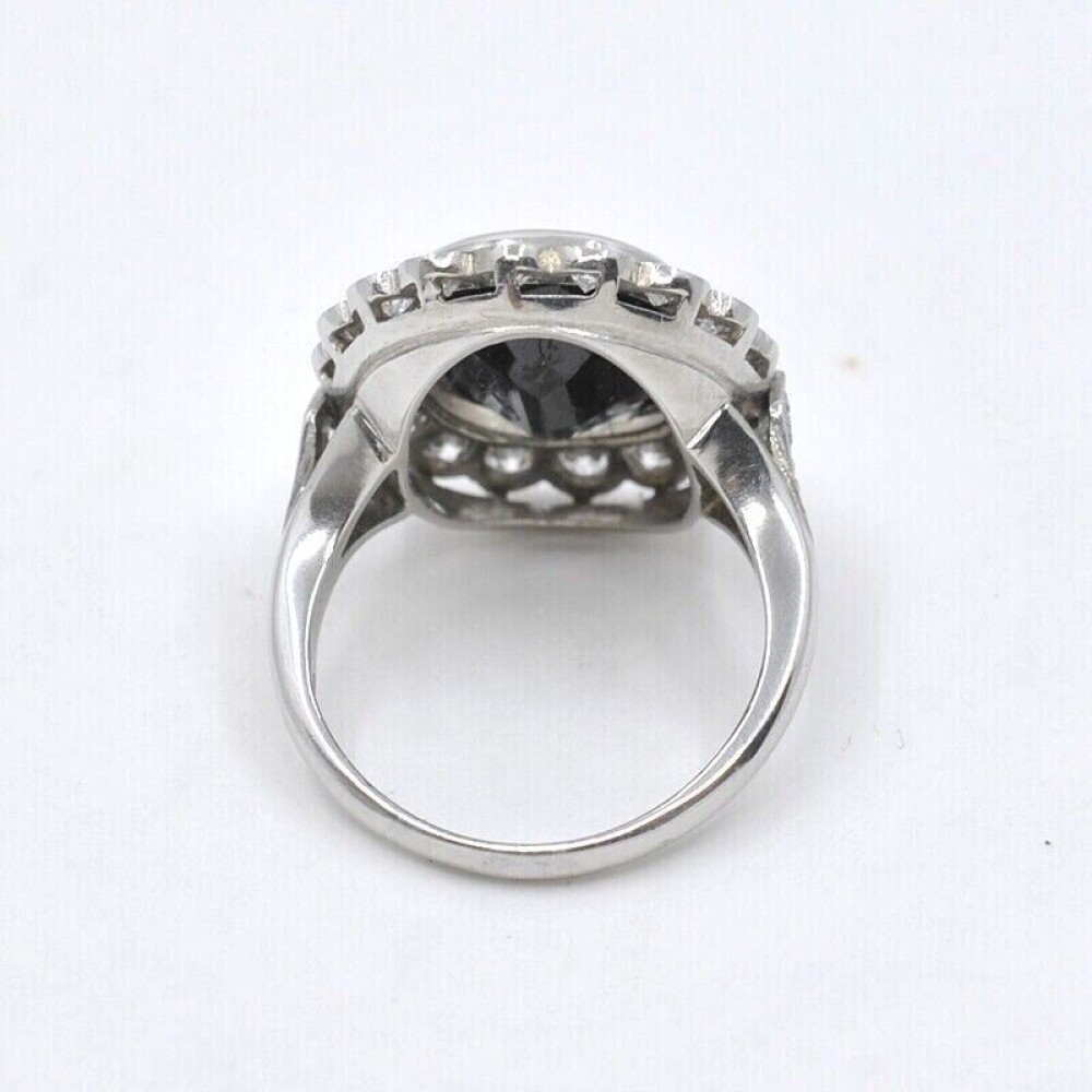 Anillo Nuevo En Platino, Zafiro Y Brillantes Anillo Nuevo En Platino, Zafiro Y Brillantes