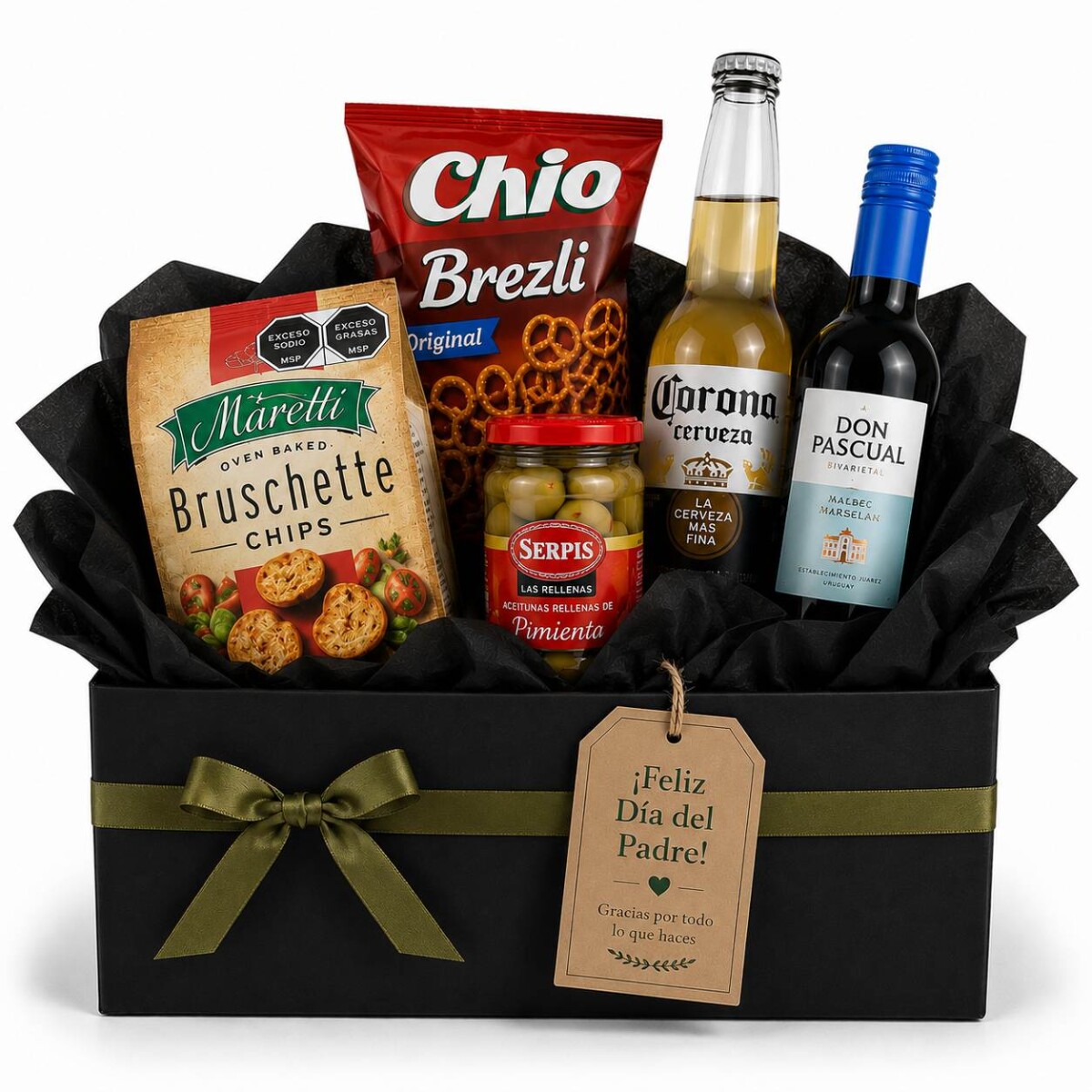 Box Gourmet Día del Padre con Vino, Cerveza y Picada Premium 