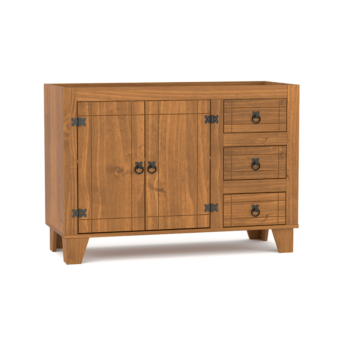Bajo Mesada 2 Puertas 3 Cajones Linea Naturale - Roble 