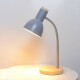 Lampara De Escritorio Portatil Nordica Con Madera Vintage Gris